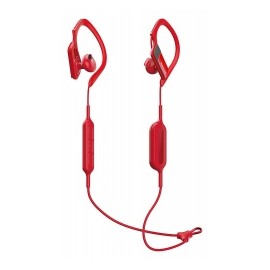 Panasonic Audífonos Intrauriculares Deportivos con Micrófono RP-BTS10PP, Inalámbrico, Bluetooth, USB, Rojo