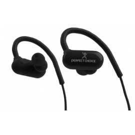 Perfect Choice Audífonos Intrauriculares Deportivos con Micrófono Effort, Inalámbrico, Bluetooth, Negro