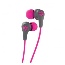 JLAB Audífonos Intrauriculares Deportivos con Micrófono JBuds PRO, Inalámbrico, Bluetooth, 5.0, Gris/Rosa