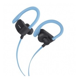 Steren Audífonos Intrauriculares Deportivos con Micrófono AUD-795, Bluetooth, Inalámbrico, Negro/Azul