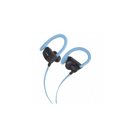 Steren Audífonos Intrauriculares Deportivos con Micrófono AUD-795, Bluetooth, Inalámbrico, Negro/Azul