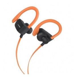 Steren Audífonos Intrauriculares Deportivos con Micrófono AUD-795, Bluetooth, Inalámbrico, Negro/Naranja