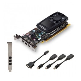 Tarjeta de Video PNY NVIDIA Quadro P400, 2GB 64-bit GDDR5, PCI Express x16 3.0 - incluye 3 Adaptadores Mini DisplayPort a Displ