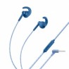 Steren Audífonos Intrauriculares Deportivos con Micrófono AUD-356S, Alámbrico, 1.2 Metros, 3.5mm, Azul