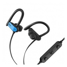 Steren Audífonos Intrauriculares Deportivos con Micrófono AUD-7612, Bluetooth, Inalámbrico, Negro/Azul