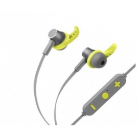 Steren Audífonos Intrauriculares Deportivos con Micrófono AUD-7005, Bluetooth, Inalámbrico, Gris/Verde