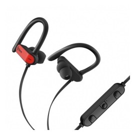 Steren Audífonos Intrauriculares Deportivos con Micrófono AUD-7612, Bluetooth, Inalámbrico, Negro/Rojo