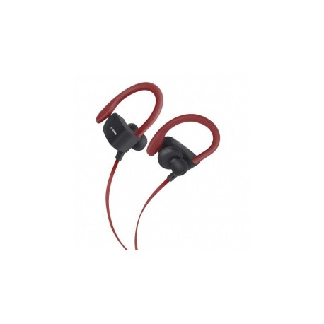 Steren Audífonos Intrauriculares Deportivos con Micrófono AUD-795, Bluetooth, Inalámbrico, Negro/Rojo