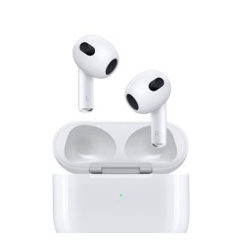 Apple AirPods (3a. Generación), Inalámbrico, Bluetooth, Blanco - incluye Estuche de Carga