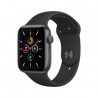 Apple Watch SE GPS, Caja de Aluminio Color Space Gray de 44mm, Correa Deportiva Negro