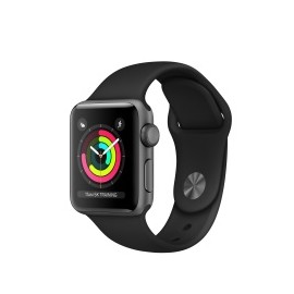 Apple Watch Series 3 GPS, Caja de Aluminio Color Space Gray de 38mm, Correa Deportiva Negra