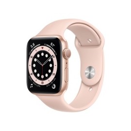 Apple Watch Series 6 GPS, Caja de Aluminio Color Oro de 40mm, Correa Deportiva Rosa