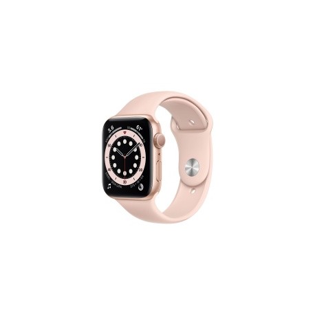 Apple Watch Series 6 GPS, Caja de Aluminio Color Oro de 40mm, Correa Deportiva Rosa