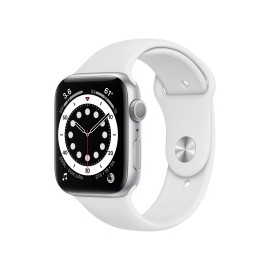Apple Watch Series 6 GPS, Caja de Alumino Color Plata de 40mm, Correa Deportiva Blanca