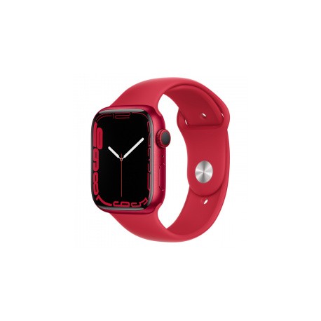 Apple Watch Series 7 GPS + Cellular, Caja de Aluminio Color Rojo de 45mm, Correa Deportiva Rojo