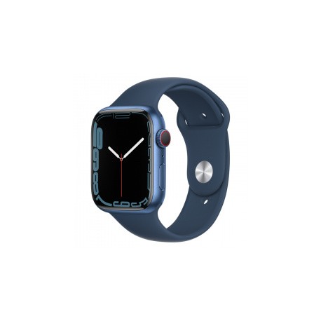 Apple Watch Series 7 GPS + Cellular, Caja de Aluminio Color Azul de 45mm, Correa Deportiva Azul