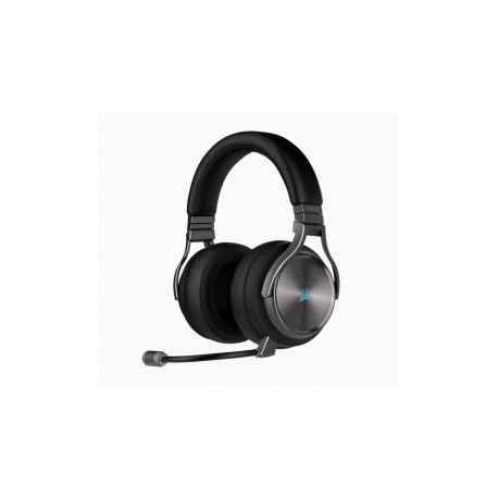 Corsair Audífonos Gamer Virtuoso RGB Wireless SE 7.1, Inalámbrico, USB + 3.5mm, Negro/Plata