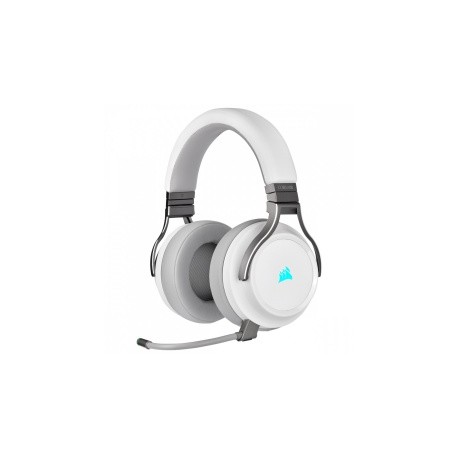 Corsair Audífonos Gamer VIRTUOSO RGB WIRELESS 7.1, Inalámbrico, USB + 3.5mm, Blanco