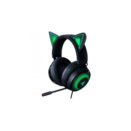 Razer Audífonos Gamer Kraken Kitty Edition, Alámbrico, 1.3 Metros, USB, Negro/Verde