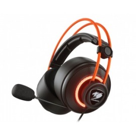 Cougar Audífonos Gamer Immersa Pro Prix 7.1, Alámbrico, 2.5 Metros, USB, Negro/Naranja