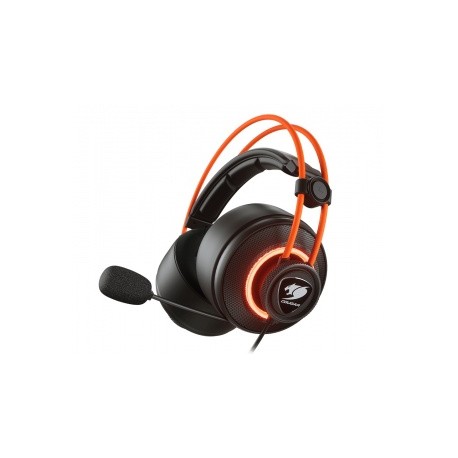 Cougar Audífonos Gamer Immersa Pro Prix 7.1, Alámbrico, 2.5 Metros, USB, Negro/Naranja