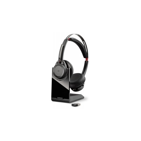 Poly Audífonos Voyager Focus UC B825, Bluetooth, Alcance de 45m, Negro