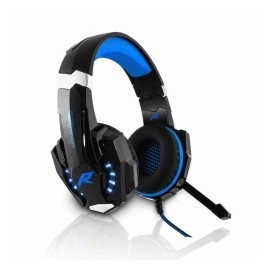 Redlemon Audífonos Gamer G9000, Alámbrico, 2.1 Metros, 3.5mm, Negro/Azul