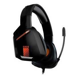 Binden Audífonos Gamer G800, Alámbrico, 1.2 Metros, 3.5mm, Negro/Rojo