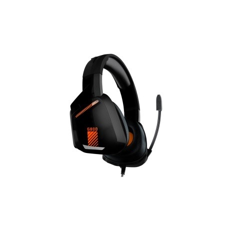 Binden Audífonos Gamer G800, Alámbrico, 1.2 Metros, 3.5mm, Negro/Rojo