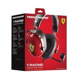 Thrustmaster Audífonos Gamer T.Racing Scuderia Ferrari para Xbox/PS4/PC/Switch, Alámbrico, 3 Metros, 3.5mm, Negro/Rojo