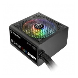 Fuente de Poder Thermaltake Smart RGB 80 PLUS, 20+4 pin ATX, 120mm, 600W