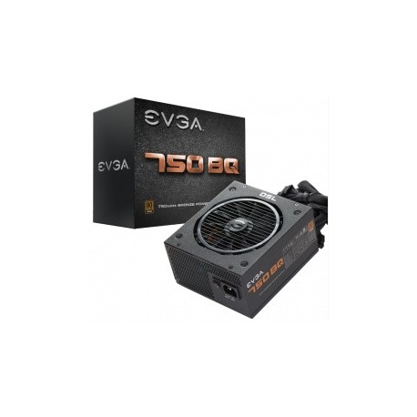 Fuente de Poder EVGA 750 BQ 80 PLUS Bronze, 24-pin ATX, 140mm, 750W