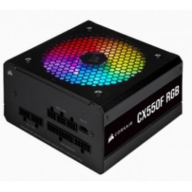 Fuente de Poder Corsair CX550F RGB 80 PLUS Bronze, 24-pines ATX, 120mm, 550W, Negro