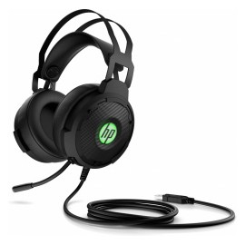 HP Audífonos con Micrófono Pavilion Gaming Headset 600, Alámbrico, USB, Negro/Verde