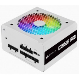 Fuente de Poder Corsair CX550F RGB 80 PLUS Bronze, 24-pines ATX, 120mm, 550W, Blanco