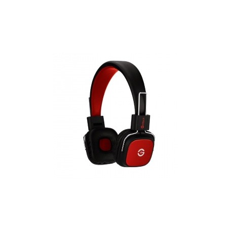 Getttech Audífonos con Micrófono Reveal, Alámbrico, 1.2 Metros, 3.5mm, Negro/Rojo