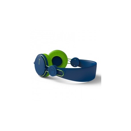 Naceb Audífonos con Micrófono Air, Alámbrico, 1.2 Metros, 3.5mm, Azul/Verde