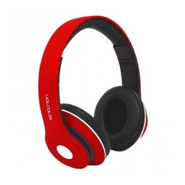 Necnon Audífonos con Micrófono NBH-01R, Bluetooth, Alámbrico/Inalámbrico, 3.5mm, Rojo