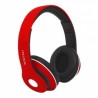 Necnon Audífonos con Micrófono NBH-01R, Bluetooth, Alámbrico/Inalámbrico, 3.5mm, Rojo