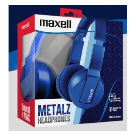 Maxell Audífonos con Micrófono Solid2 Metalz, Alámbrico, 3.5mm, Azul