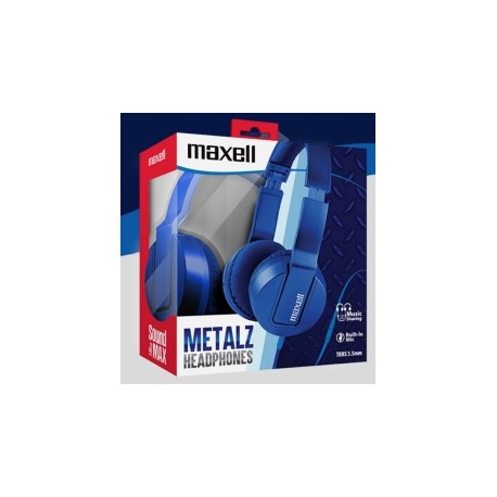 Maxell Audífonos con Micrófono Solid2 Metalz, Alámbrico, 3.5mm, Azul