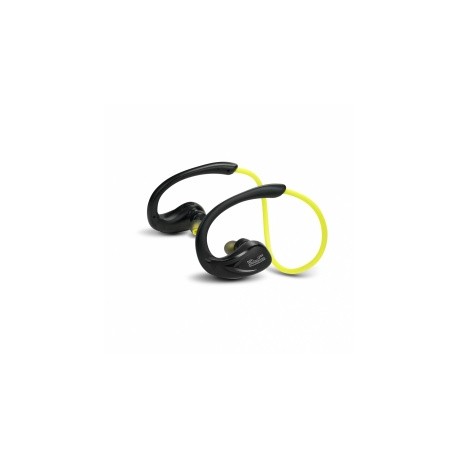 Klip Xtreme Audífonos Deportivos con Micrófono Athletik X, Bluetooth, Inalámbrico, Negro/Amarillo