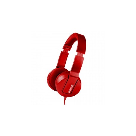 Maxell Audífonos con Micrófono SOLID2 METALZ SMS-10, Alámbrico, 3.5mm, Rojo