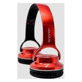 Necnon Audífonos con Micrófono NBH-06, Bluetooth, Inalámbrico, Rojo