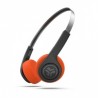 JLAB Audífonos con Micrófono Rewind Wireless Retro, Bluetooth, Inalámbrico, Negro/Naranja