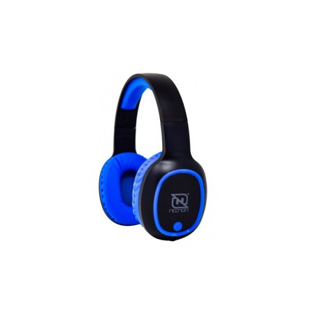 Necnon Audífonos con Micrófono NBH-04 Pro, Bluetooth, Inalámbrico, Azul/Negro