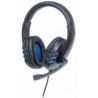 Manhattan Audífonos con Micrófono 176088, Alámbrico, 1.8 Metros, USB, Negro/Azul