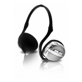 Genius Audífonos con Micrófono BT-02N, Bluetooth Inalámbrico, Plata