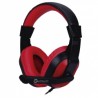 Getttech Audífonos con Micrófono Stream, Alámbrico, 1.5 Metros, 3.5mm, Negro/Rojo