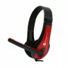 TechZone Audífonos con Micrófono TZ15PCAUD, Alámbrico, Negro/Rojo